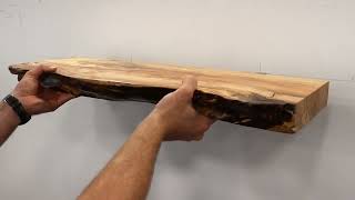 TBRLOC Solid Wood Floating Shelf Bracket Installation Video [upl. by Mikol]