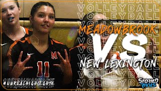 HIGH SCHOOL VOLLEYBALL  Meadowbrook vs New Lexington  HIGHLIGHT [upl. by Nahshu]