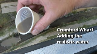 Cromford Wharf N gauge shelf Layout Part 9 adding woodland scenics realistic water to the canal [upl. by Ahsinra]