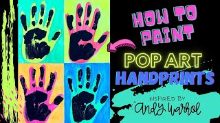 How to paint handprints inspired by Pop Art and Andy Warhol [upl. by Kciredohr258]