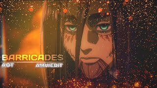 BARRICADESATTACK ON TITAN FINALE SEASON PART 4AMVEDIT4K [upl. by Coleman]