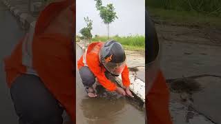 The Activity Clean Culvert Drain Rain Water On Road Street unclog flashflood clogged flood [upl. by Eylatan]