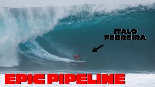 EPIC CONDITIONS AT PIPELINE 4K Raw Full Day [upl. by Gilmer211]