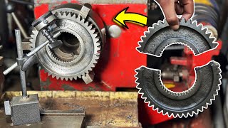 How To Fix Broken Gear Which Was Broken in Two Pieces in Middle  Local Mechanic Hand Restoration [upl. by Olmstead]