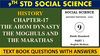 9TH STDSOCIAL SCIENCEHISTORY17THE AHOM DYNASTY THE MOGHULS 1AND THE MARATHAS [upl. by Zelig671]