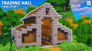 Minecraft  How to Build a Villager Trading Hall  Simple Trading Hall Tutorial [upl. by Enomahs]