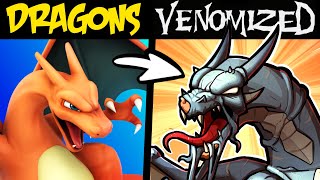 What if FAMOUS DRAGONS Were VENOMIZED Lore and Speedpaint [upl. by Alage816]