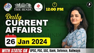 26 January Current Affairs 2024  Daily Current Affairs  Current Affairs Today [upl. by Grete208]