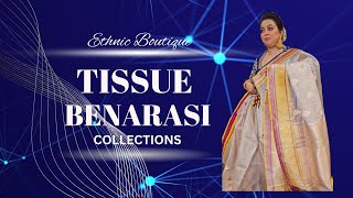 Tissue Benarasi Saree Collections  WhatsApp booking number  70032 43793 [upl. by Levesque858]