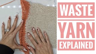 Using Waste Yarn for your Knitting Machine ProjectsScrap YarnCROCHETERSKNITTERS [upl. by Yelkrab637]