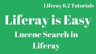 Liferay Tutorial 41  Lucene Search in Liferay [upl. by Snow]