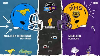 Football  Memorial Vs McAllen High  Week 7  2024  McAllen ISD [upl. by Manup]