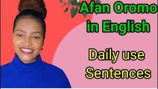 Learn Afan Oromo in EnglishDaily use sentences Oromo language [upl. by Laden456]