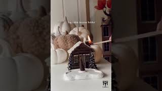 Log Cabin Backflow Incense Burner – Mesmerizing Smoke Flow [upl. by Uehttam]