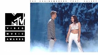 The Chainsmokers  Closer ft Halsey Live from the 2016 MTV VMAs [upl. by Samuella319]