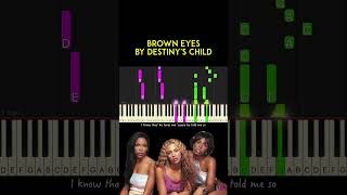 Brown Eyes by Destinys Child piano cover  sheet music amp lyrics [upl. by Walston308]