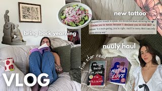 VLOG reading seven days in june amp not in love creating a cozy reading room new tattoo [upl. by Maite]