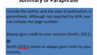 Basics of APA InText Citations [upl. by Abate]