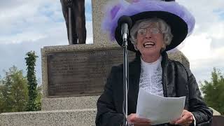 Mother Jones speaks at the 125th anniversary of the Virden mine battle [upl. by Keyek581]