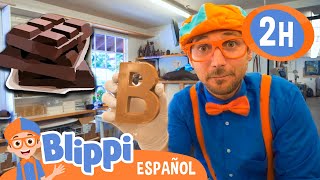 Blippi visita una fábrica de chocolates  Moonbug Kids Parque de Juegos [upl. by Maurita]