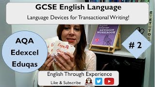 GCSE English Language Paper 2  Devices and effects for Transactional Writing 2 [upl. by Agnot]