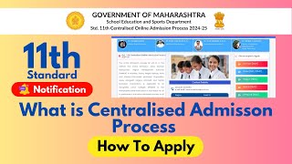 11th Centralised Admission 2024 Process  StepbyStep Registration Process  Part 1 form filling [upl. by Corley]