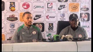 NIGERIA SUPER EAGLES COACH amp TROOST EKONG SPEAK AHEAD OF FINAL AFCON QUALIFIER VS RWANDA AT HOME [upl. by Nairbo]