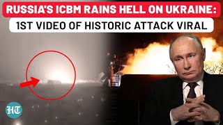 Video Captures Russias Historic ICBM Attack On Ukraine  World Watches Putins Show of Force [upl. by Neelhsa]