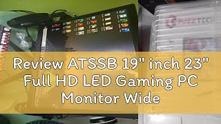 Review ATSSB 19quot inch 23quot Full HD LED Gaming PC Monitor Wide Angle Flat Screen Display HDMI VGA Inp [upl. by Dragone]