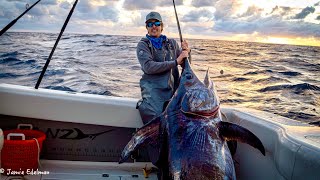 GIANT SUNSET SWORDFISH  Last big fish of 2020 [upl. by Shinberg]