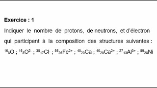 Exercice  1 Atomistique [upl. by Harrus]