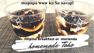 NAPAKADALING GAWIN HOMEMADE  TAHO  Quick and Easy タピオカと豆腐のレシピ [upl. by Luz]