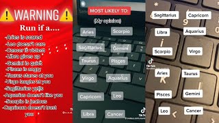 Zodiac signs tiktok that are 100 relatable ♈♋♍♎  Zodiac tiktoks ♏♐♉ [upl. by Viveca681]