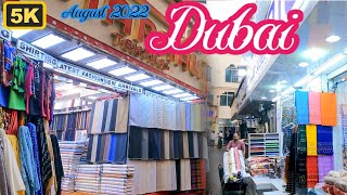 Dubai wholesale cloth market 5K deira dubai amazing view beautiful city [upl. by Yelhs]