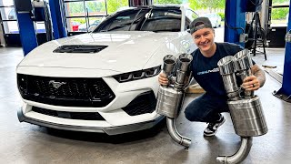 ITS LOUD My FULL EXHAUST for 2024 Mustang GT is INSTALLED [upl. by Anitsyrhk]