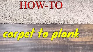 Carpet to Vinyl Plank Transition Made Easy StepbyStep Tutorial [upl. by Uhile]