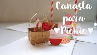 Cómo hacer una mini canasta para picnic  canasta de papel reciclado [upl. by Arenahs531]