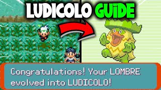 HOW TO EVOLVE LOMBRE INTO LUDICOLO ON POKEMON EMERALD [upl. by Gervais]