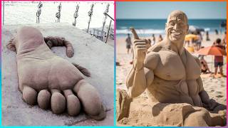 TOP 20 SAND Sculptures  Best of the Year Quantastic [upl. by Matthias]