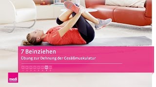 Bein ziehen  Gesäßmuskulatur dehnen  Dehnübungen Rücken bei Rückenschmerzen [upl. by Voltz107]