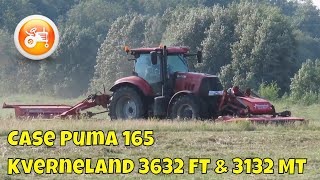 Silage 2023  Case Puma 165 with Kverneland 3632 FT amp 3132 MT mowers [upl. by Yenahteb]