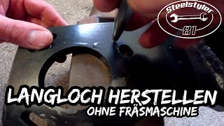 Langloch OHNE Fräsmaschine herstellen  Geradschleifer  Unimog Verlagerungsgetriebe  Tutorial [upl. by Ateloiv]