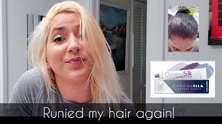 Bleaching at home  Root touch up  I ruined my hair with toner AGAIN  Pravana and Express Toners [upl. by Linehan]