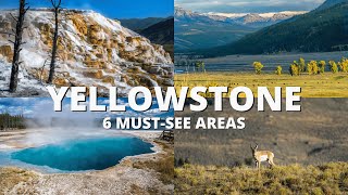 6 MUSTSEE Areas in Yellowstone National Park [upl. by Aiva]