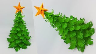 DIY Paper Christmas Tree  How to Make a 3D Christmas Tree  Crafts Tutorial [upl. by Yolane]