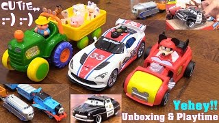 Disney Junior Mickey and the Roadster Racers Disney Cars Thomas amp Friends Tractor Truck and More [upl. by Notsob614]