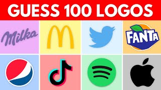 Guess the Logo in 3 Seconds  100 Famous Logos  Ultimate Logo Quiz [upl. by Nuriel]