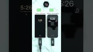 iPhone 16 pro max ⚡ vs Galaxy S24 Ultra Charging tests24ultra iphone16pro [upl. by Rialc995]