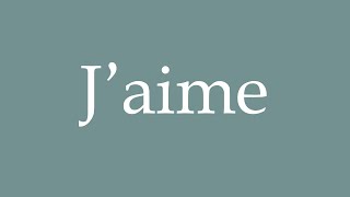 How to pronounce Jaime correctly in French [upl. by Cad305]