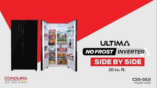 Condura Ultima SidebySide Refrigerator Black I No Frost Inverter Refrigerator [upl. by Paderna]